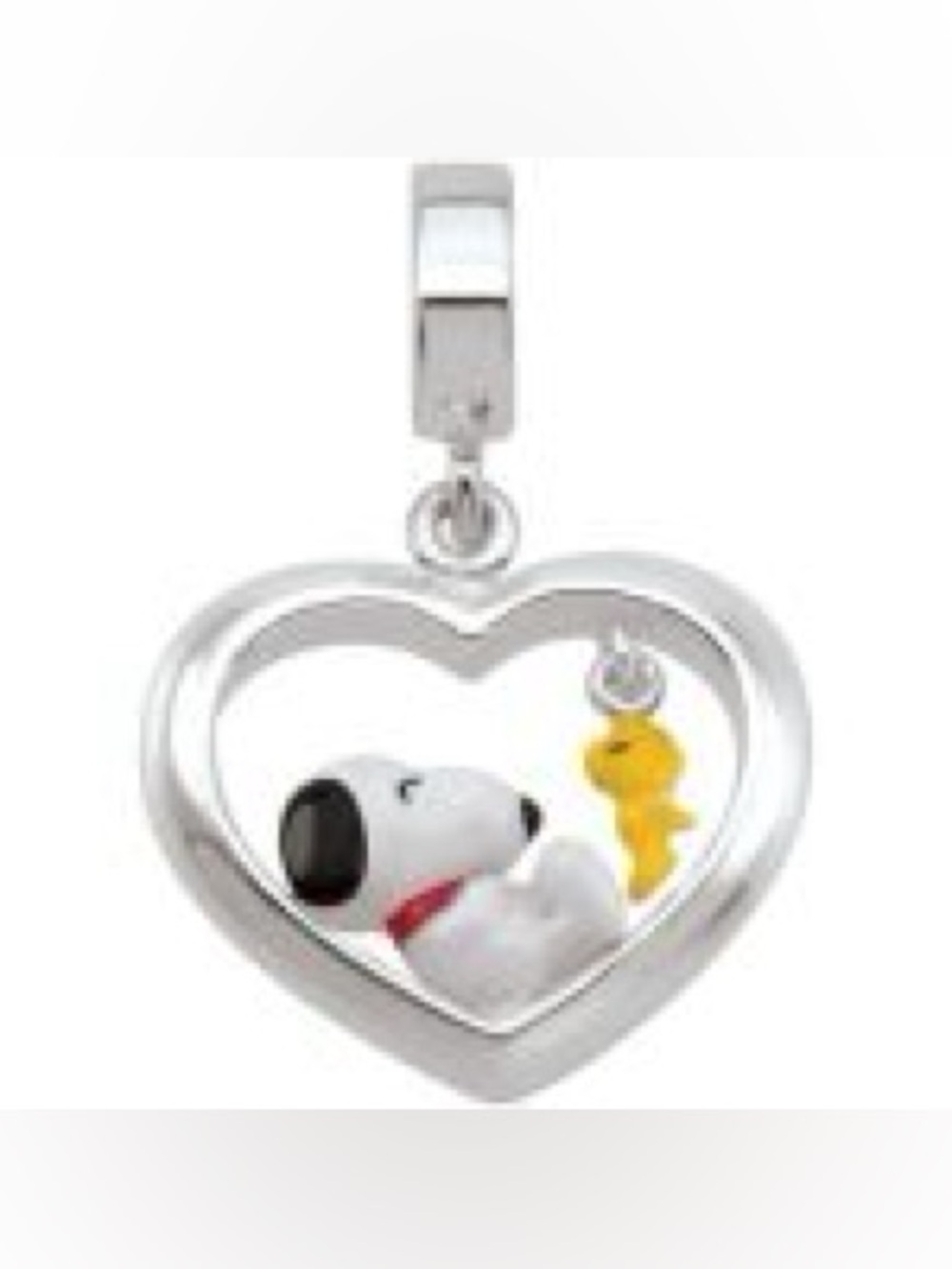 PERSONA PEANUTS - “Best Friend Love” Sterling & Enamel Heart Charm/Pendant